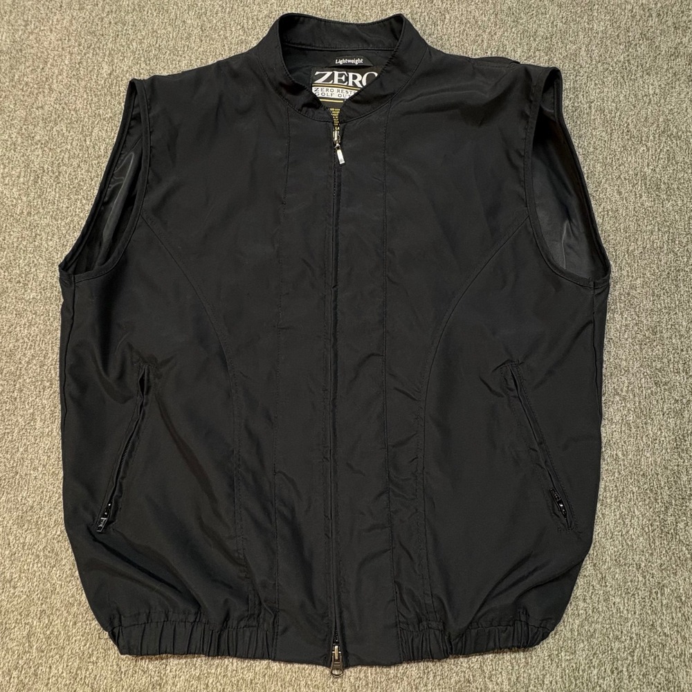 Zero Restriction Golf Vest Womens Small Black Full Zip Lightweight Mock Neck ZR